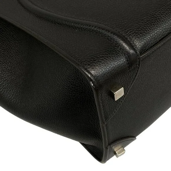 CELINE Luggage Mini Shopper Black Drummed Calf - Handbag - Picture 10 of 15